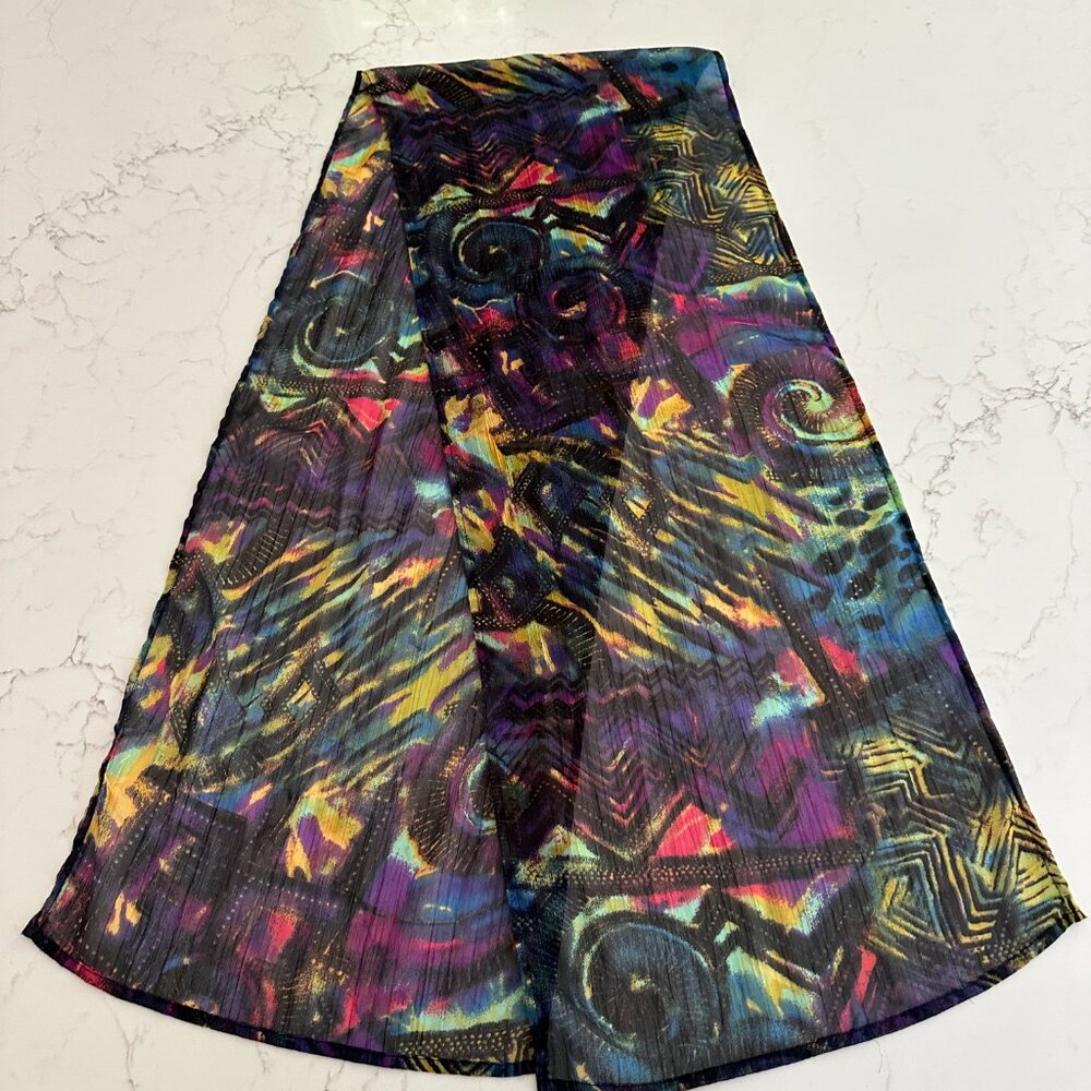 Beautiful Chiffon Style Scarf in Rich Jewel Tones